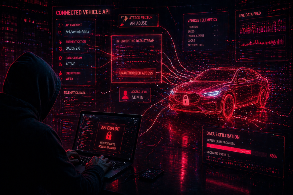 Automotive cybersecurity news API telematics attack neon