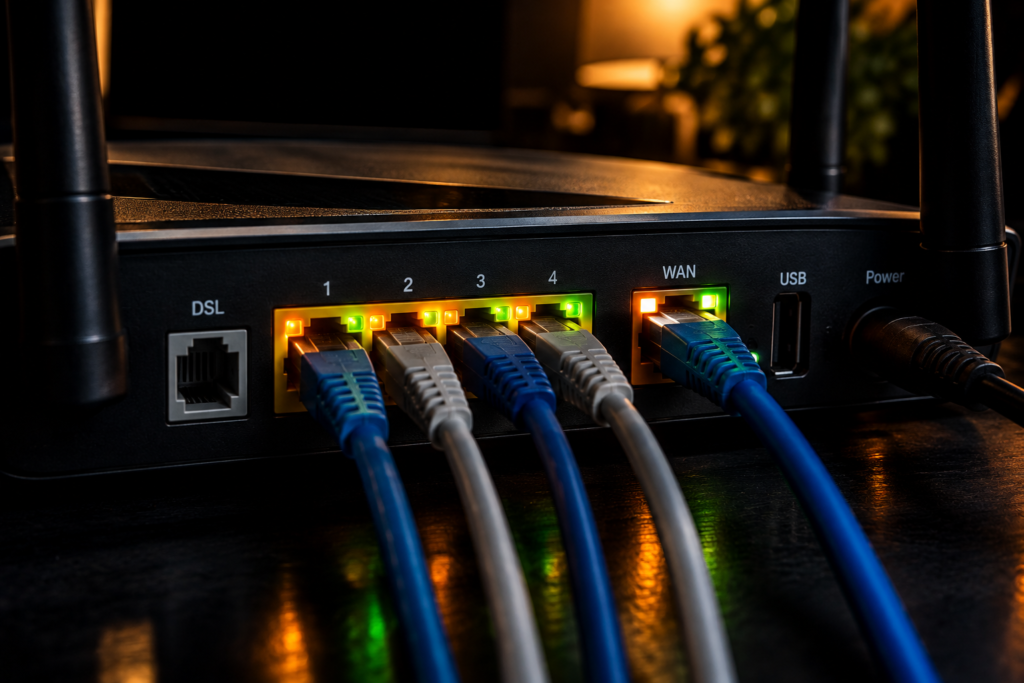 Comcast router ethernet ports LAN connection