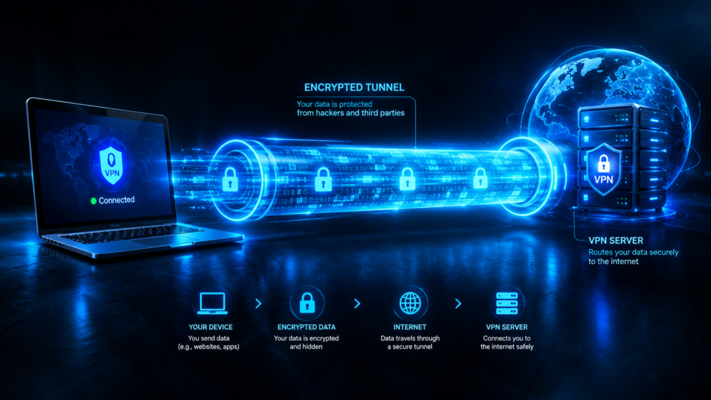 How does a VPN work encrypted tunnel explained